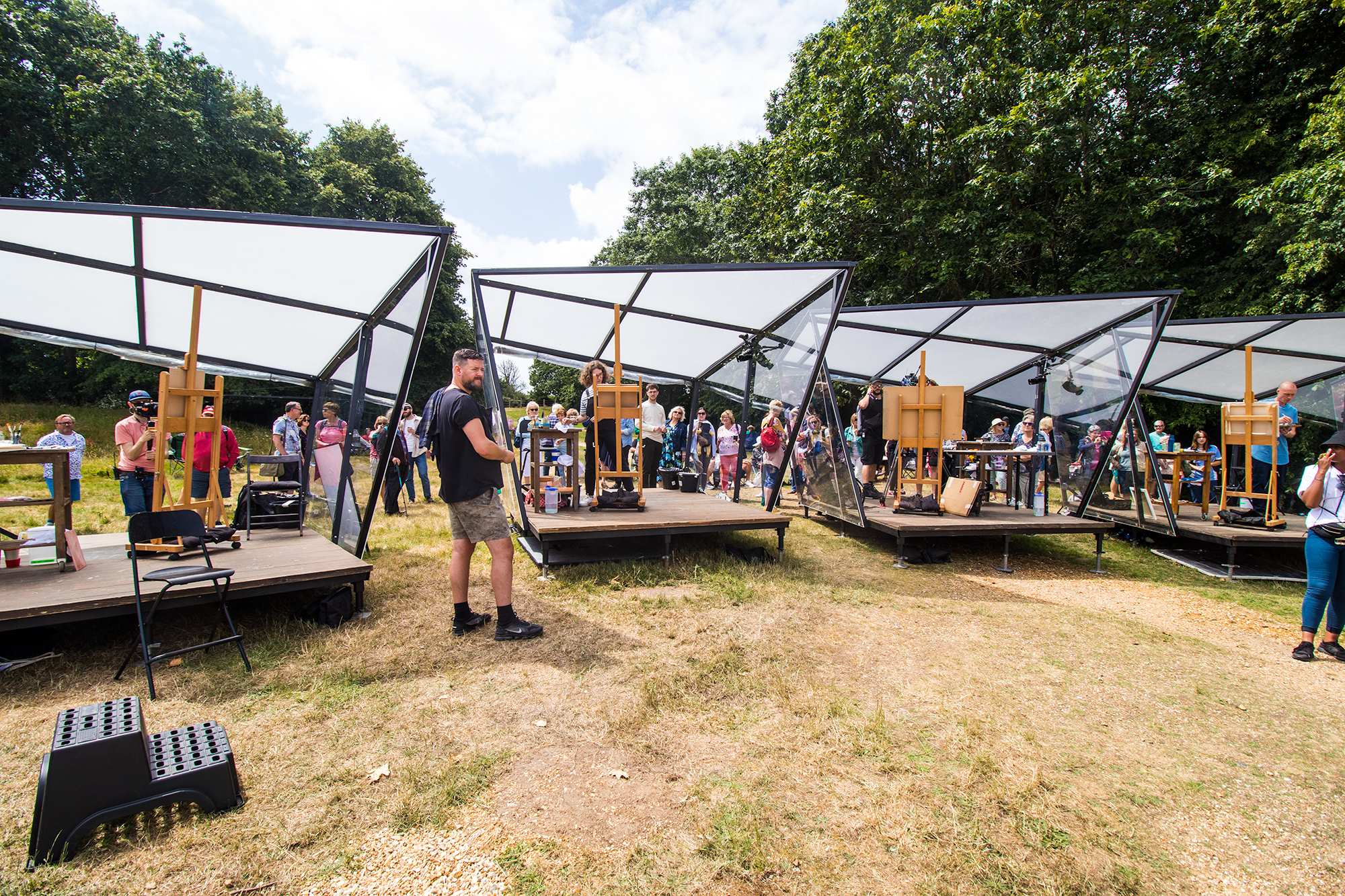 Artists Pods For Filming Of Sky Arts Landscape Artist Of The Yeard