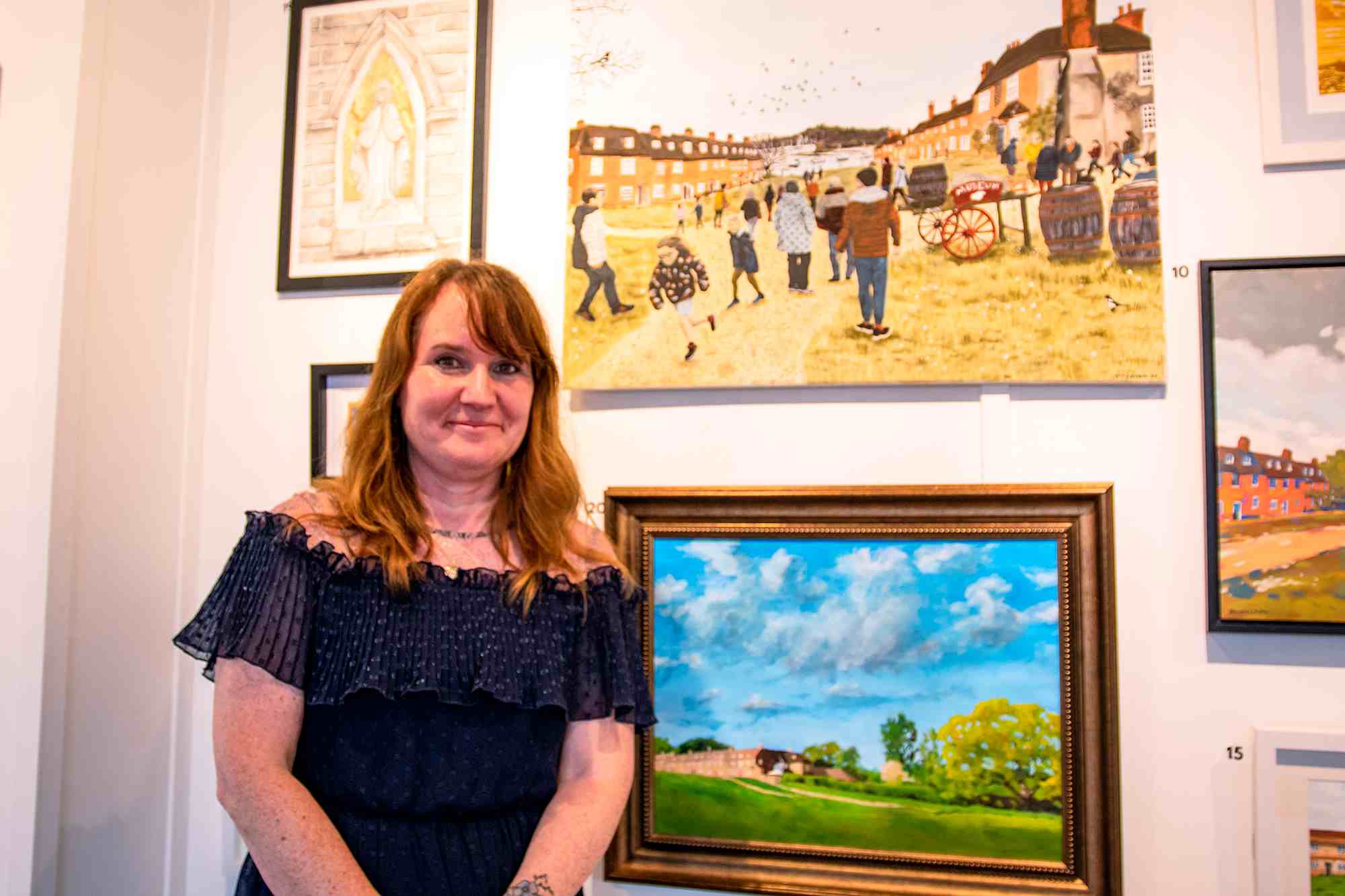 Winner Theresa Forrest With Her Painting Family Time Top