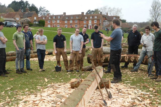 Shipwright school blog - timber frame apprentices learn the traditional methods